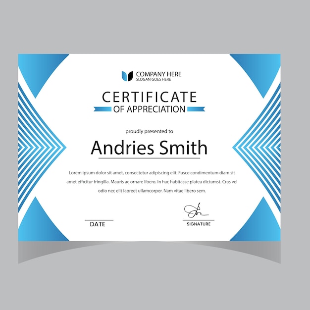 simple and modern certificate design template modern creative and elegant certificate design