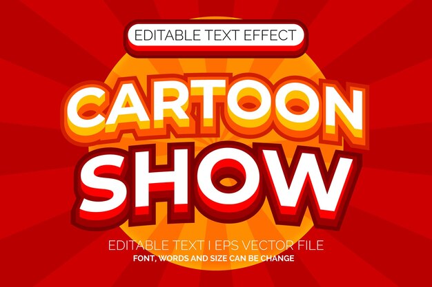 Simple cartoon style text effects