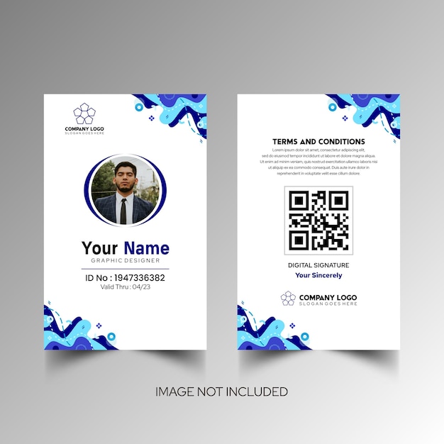 simple design mockup name and id card 10