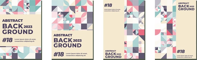 Simple geometric abstract company identity A4 vector design layout collection