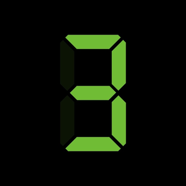 simple illustration of digital number electronic figure of number three flat style