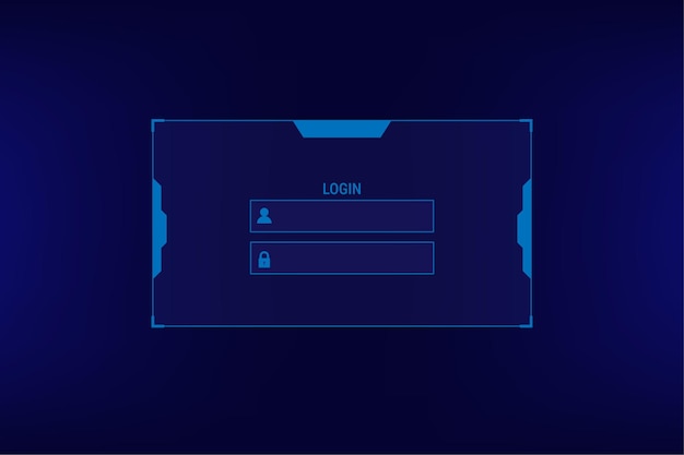 simple login form for website and mobile app on dark blue color background