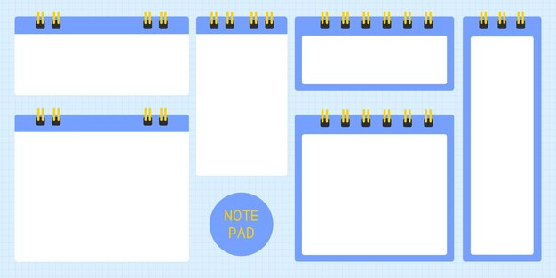 Simple Notepad Frame Design Set