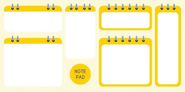 Simple Notepad Frame Design Set