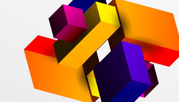 sleek abstract design featuring isometric 3d blocks in a clean modern composition perfect for