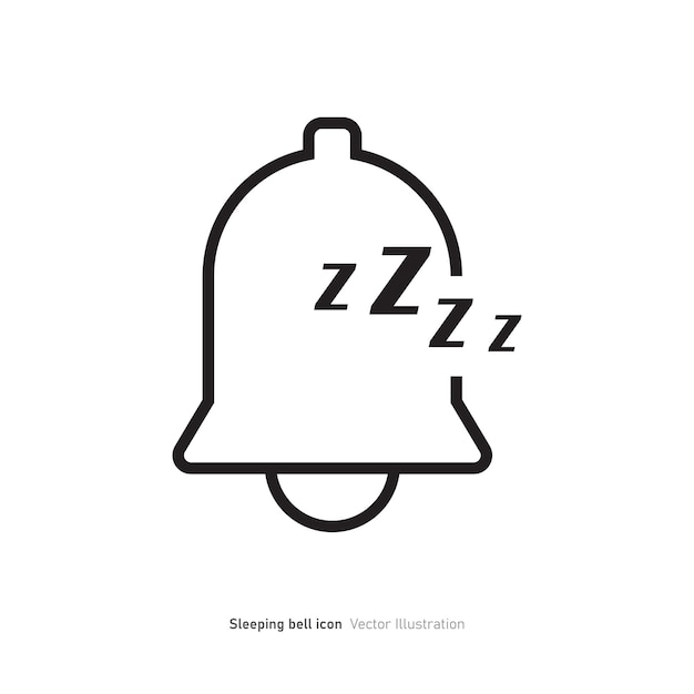 sleeping bell icon design vector illustration