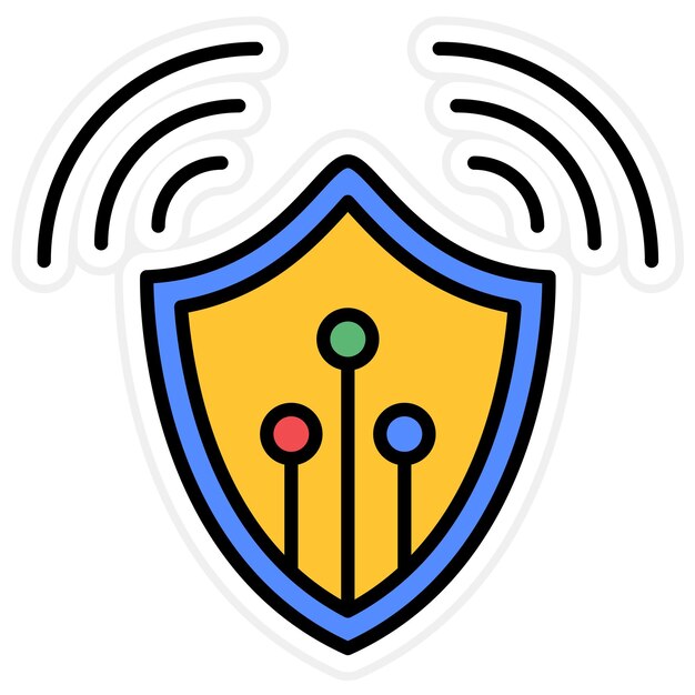 Smart Shield icon vector image Can be used for Smart Home