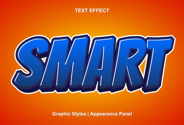 smart text effect with graphic style and editable