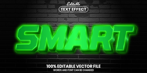 Smart text, font style editable text effect