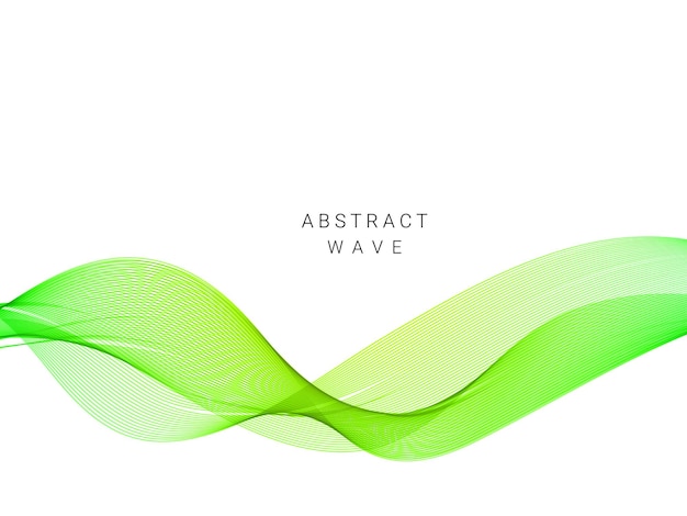 Smooth stylish abstract green wave background