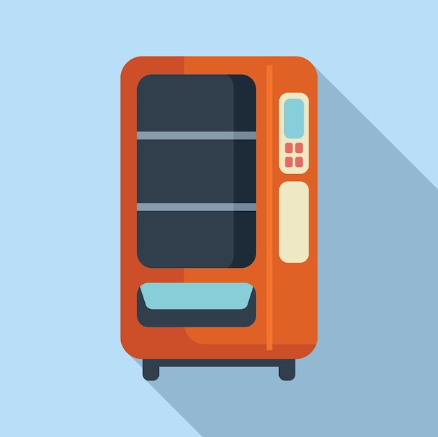 Snack machine icon flat vector Street vending selling