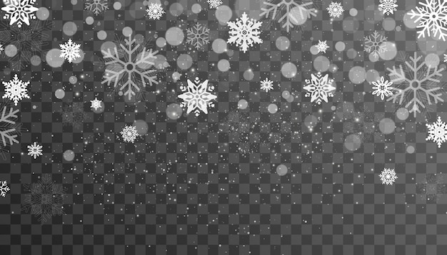 snow and wind on a transparent background white gradient decorative element