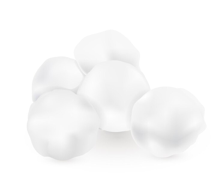 Vektor snowballs set vector realistic snow splats new year winter ice element