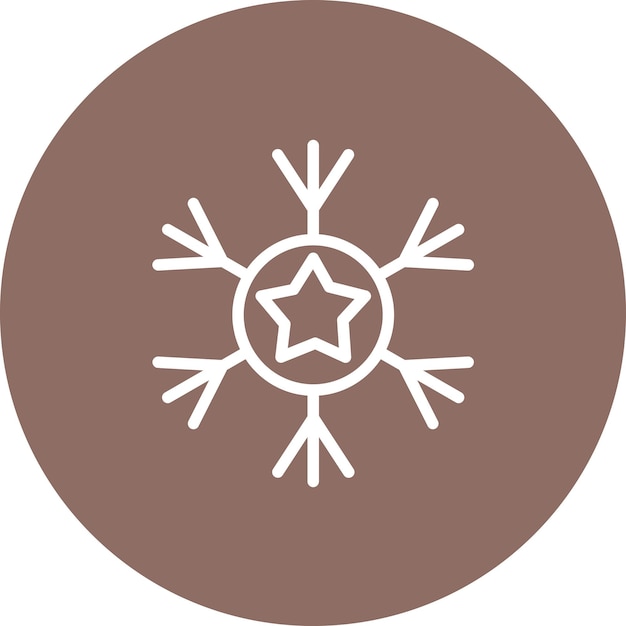 Snowflake vector icon illustration of Winter iconset