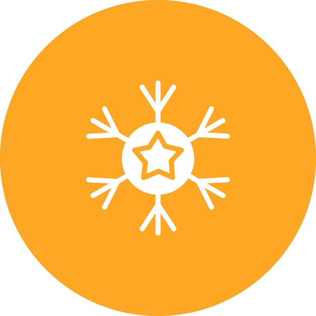 Snowflake vector icon illustration of Winter iconset