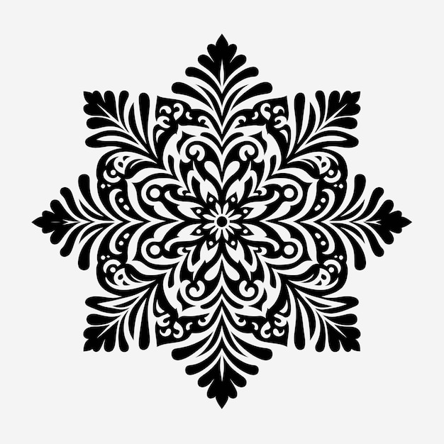 snowflake vector on solid white color background on eps 10 file