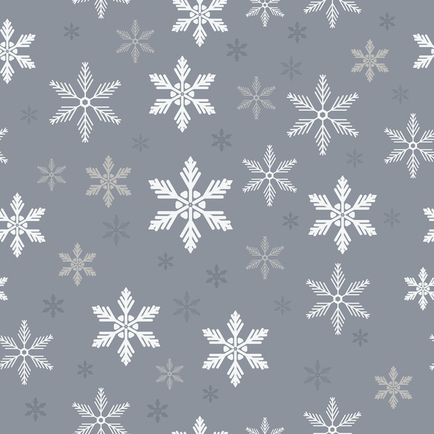 Snowflakes Seamless Pattern. Winter, New Year, Christmas backgrounds
