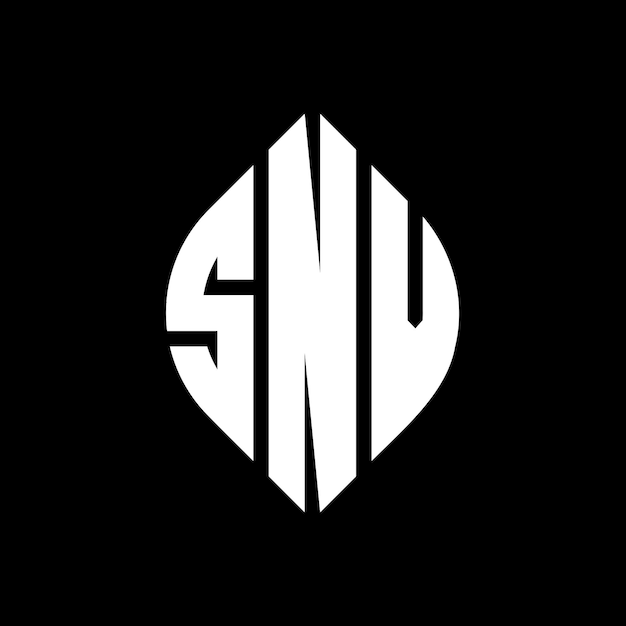 snv circle letter logo design with circle and ellipse shape snv ellipse letters with typographic style the three initials form a circle logo snv circle emblem abstract monogram letter mark vector