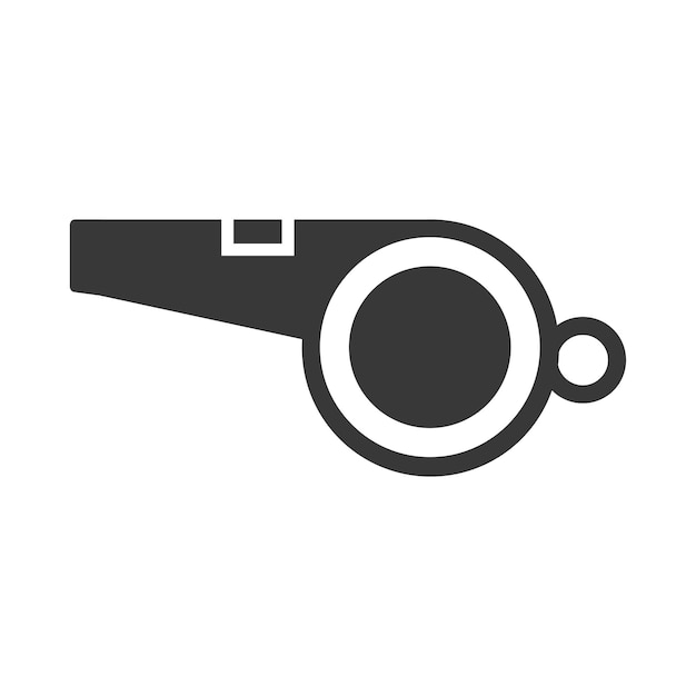 soccer referee whistle icon design vector template