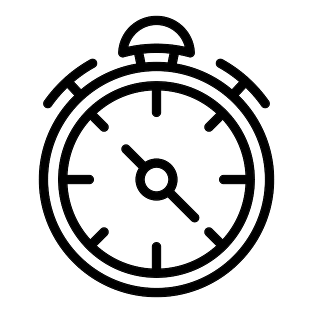 Soccer stopwatch icon outline vector Goal sport Game play