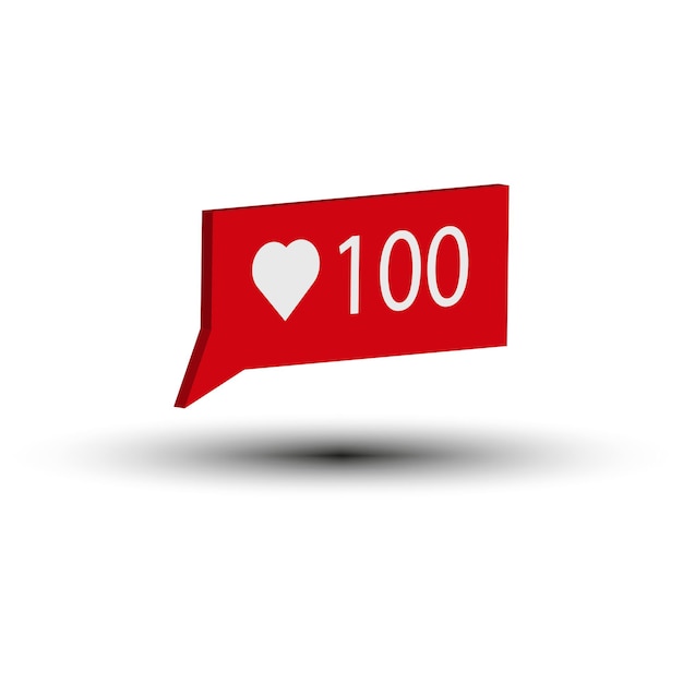 Social media icon like 100 Vector illustration EPS 10 Stock image
