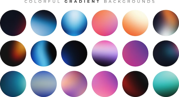 soft gradient background set for app uis vector eps