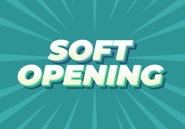 soft opening text effect for digital ads with 3d style