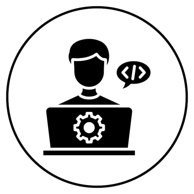software engineer man icon vector image can be used for computer science