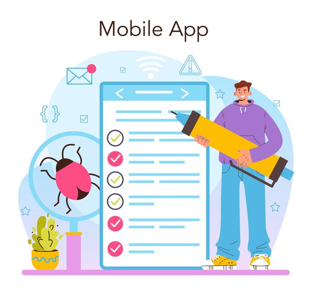 Software tester online service or platform application or website