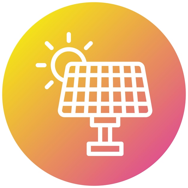 Solar panel Vector Icon Design Illustration
