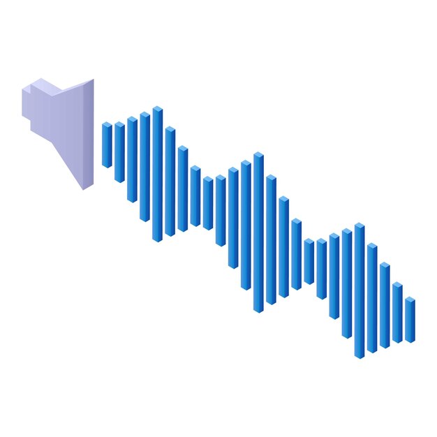 sound translator icon isometric of sound translator vector icon for web design isolated on white background