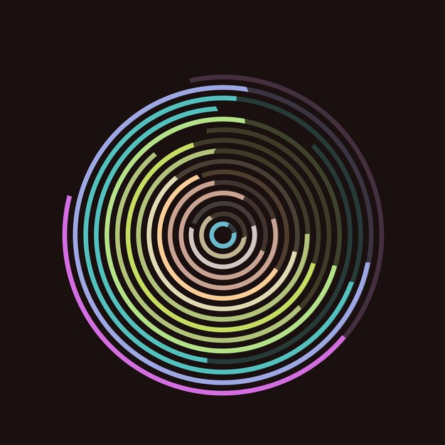 sound wavescircle effect vector