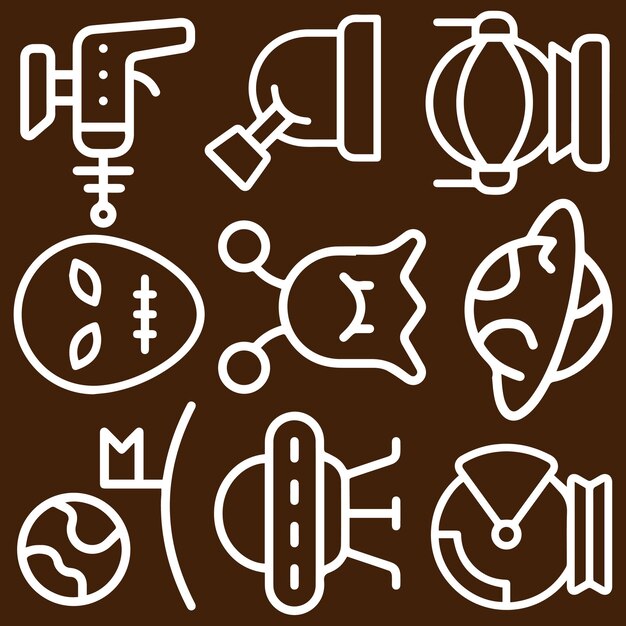space exploration icon symbol vector