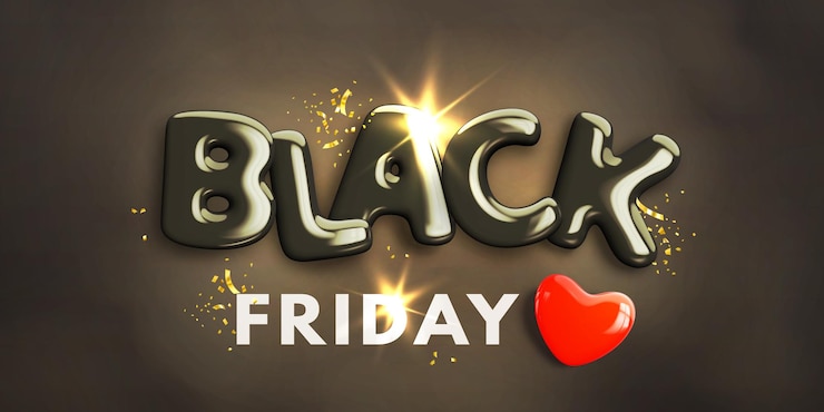 Vektor special offer black friday sale with 3d text