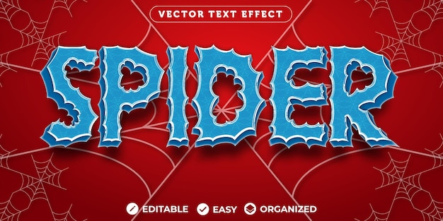 spider text effectfully editable font text effect