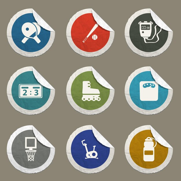Sport vector icons for web sites and user interface