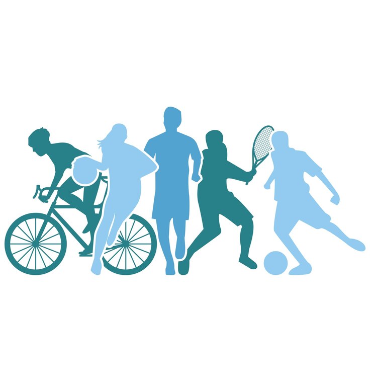 Vektor sports silhouettes celebrating active lifestyles and fitness