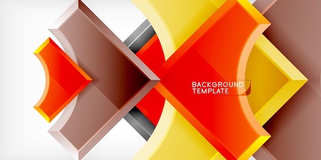 square arrow shapes with round elements vector illustration for wallpaper banner background card book illustration landing page