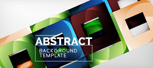 square background abstract squares on grey business or techno template