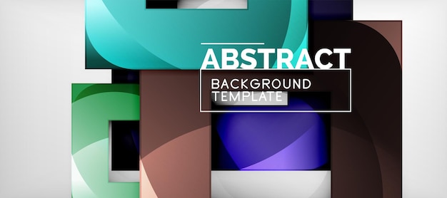 square background abstract squares on grey business or techno template
