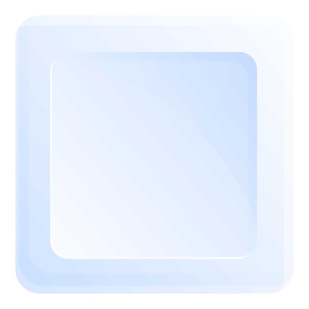 Square plate icon Cartoon of square plate vector icon for web design isolated on white background