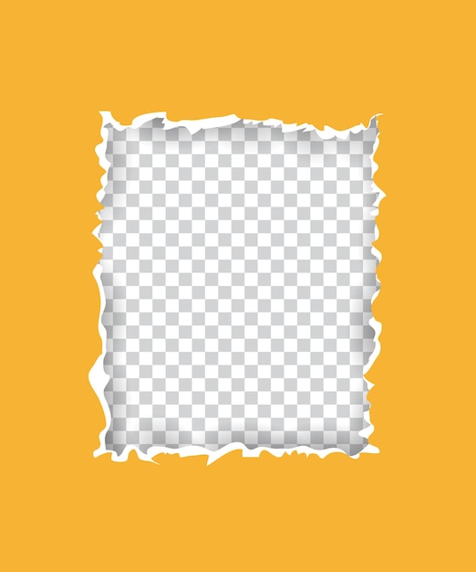 squash blossom color torn paper design on transparent background torn paper craft design