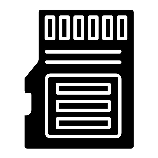 SSD Card Vector Illustration Style