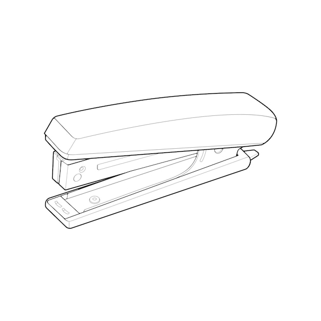 Stapler in line art vector style isolated on white background stapler in line art vector style for coloring book