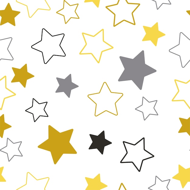 Stars Seamless Pattern The vector image Starry night sky