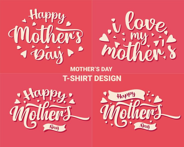 Šťastný den matek kreativní typografie, design trička