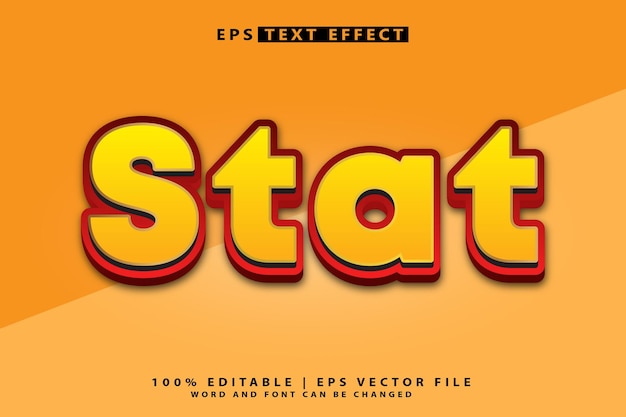 Stat editable Text effect