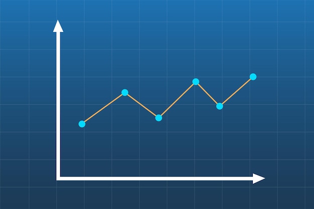 Statistics graph concept Colored flat vector illustration isolated