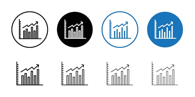 Statistics icon Thin line flat illustration