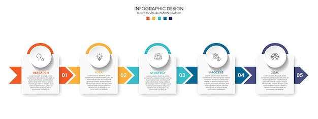 steps business data visualization timeline process infographic template design with icons